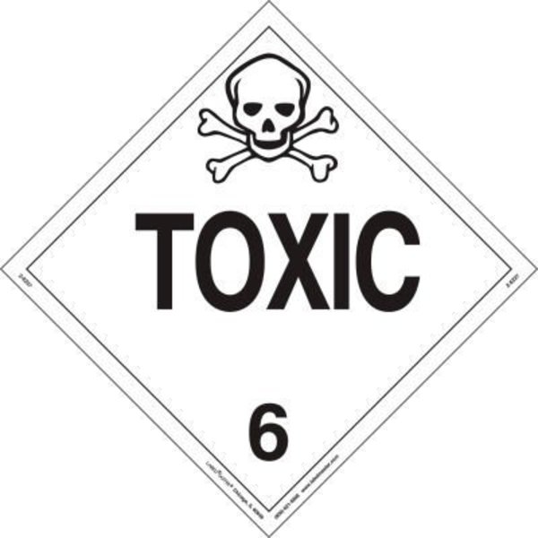 American Labelmark Co LabelMaster® Z-EZ27 Toxic Placard, Worded, Removable Vinyl, 25/Pack Z-EZ27